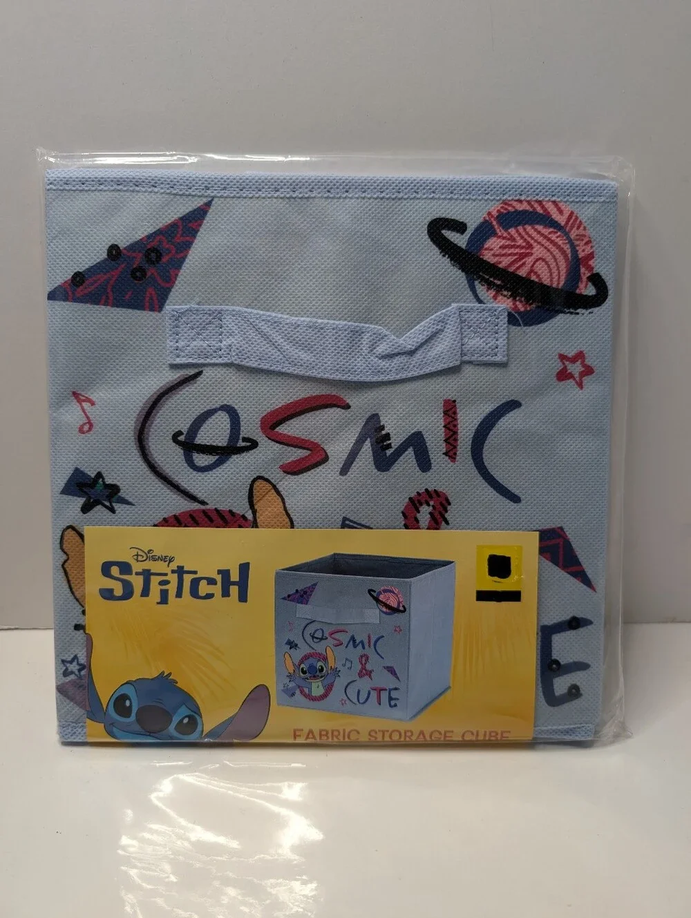 Disney Stitch Light Blue Cosmic & Cute Fabric Storage Cube